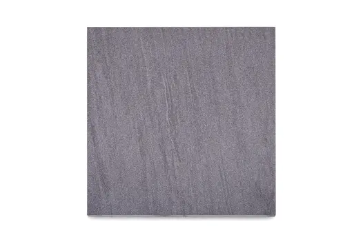 Single Trendy Black Porcelain Paving slab seen from above, showing colour and markings, available across the UK from London Stone.
