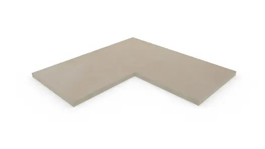 Venetian Beige corner coping with 5mm pencil round edge profile, with 10-year guarantee and free next-day delivery available.