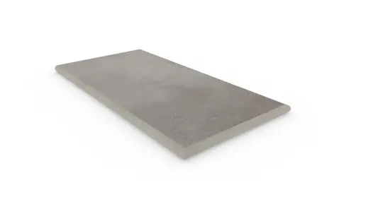 Venetian Grey 20mm bullnose end porcelain coping, profiled on 3 edges, Manufactured at our Bespoke Stone Centre.