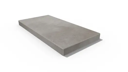 Venetian Grey end coping, with 40mm downstand profile manufactured in-house at our Bespoke Stone Centre, with 10-year guarantee.