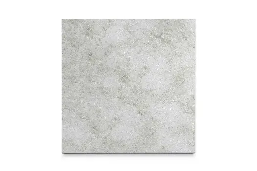 Single Vicenza Sand sandblasted limestone slab seen from above, showing the  the pavings surface texture and markings. Bespoke sizes available.
