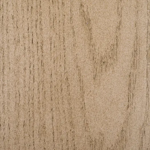 Close-up of square of Golden Oak Millboard composite decking, showing light and brown tones and brushed texture.