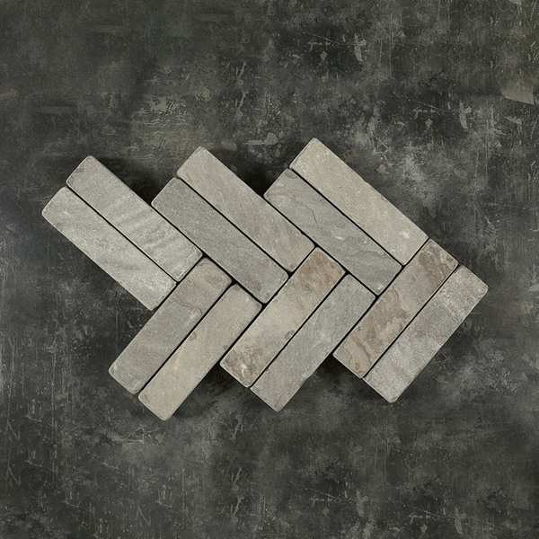 Tumbled Black Sandstone Pavers swatch image