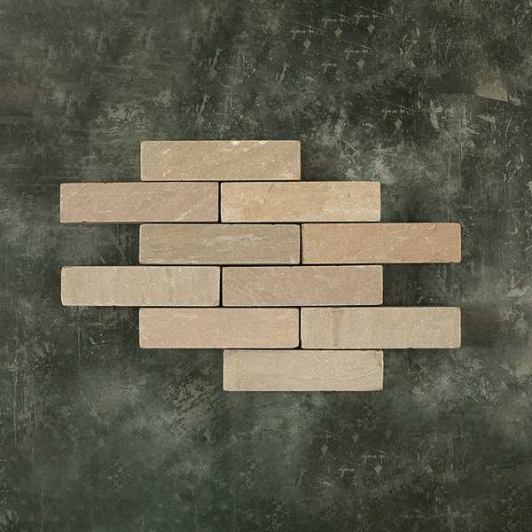 Tumbled Raj Green Sandstone Pavers swatch image